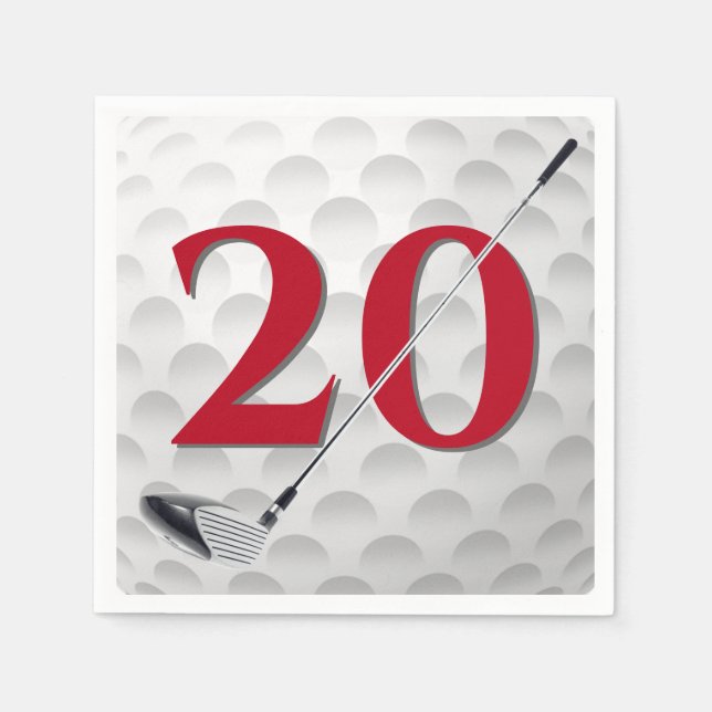 20.ª servilleta del club de golf de cumpleaños (Anverso)