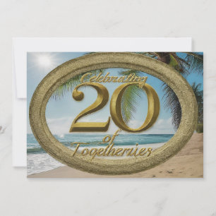 20.º Boda Anniversay Invitación