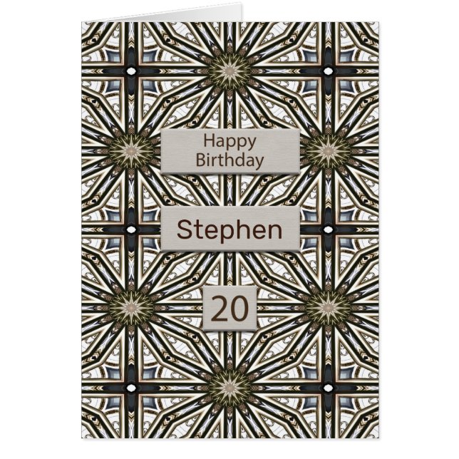 20.º cumpleaños Resumen Diseño de Mandala (Frente)