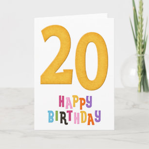 20.º diseño de tarjetas de felicitación de cumplea