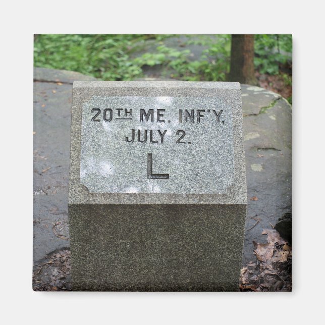 20.º imán de Maine Gettysburg (Frente)