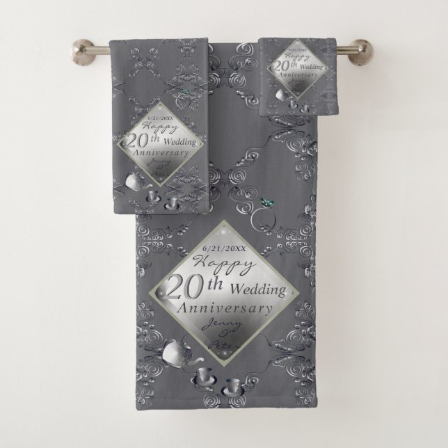 20.º juego de toallas de baño para el aniversario  (In situ)