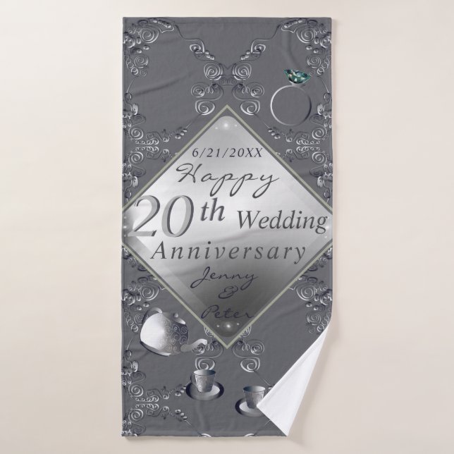20.º juego de toallas de baño para el aniversario  (Toalla de baño)
