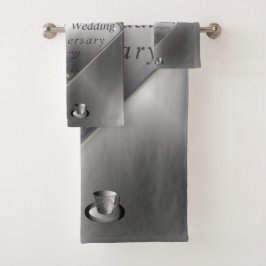 20.º juego de toallas de baño para el aniversario