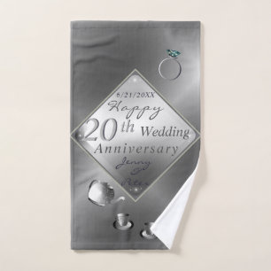 20.º juego de toallas de baño para el aniversario