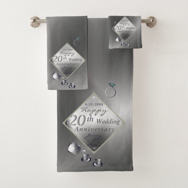 20.º juego de toallas de baño para el aniversario  (In situ)