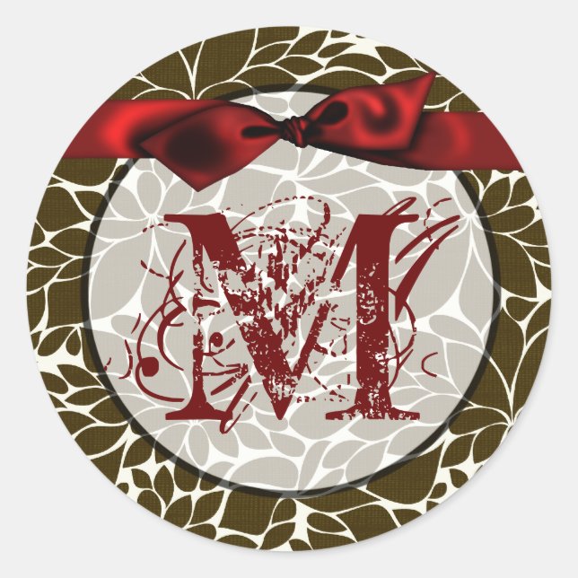 20 - 1,5 Navidades de monograma de Sello para sobr (Anverso)