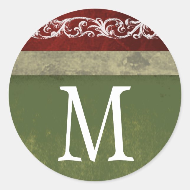 20 - 1,5 Navidades de monograma de Sello para sobr (Anverso)