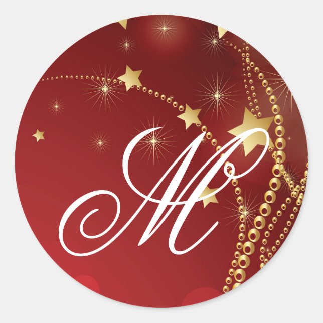 20 - 1,5 Navidades de monograma de Sello para sobr (Anverso)