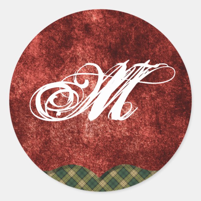 20 - 1,5 Navidades de monograma de Sello para sobr (Anverso)