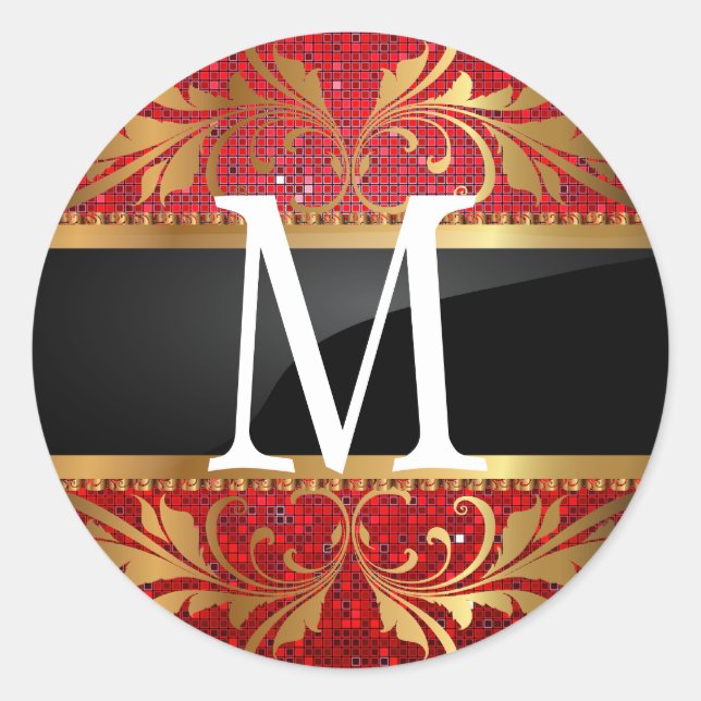 20 - 1,5 Navidades de monograma de Sello para sobr (Anverso)