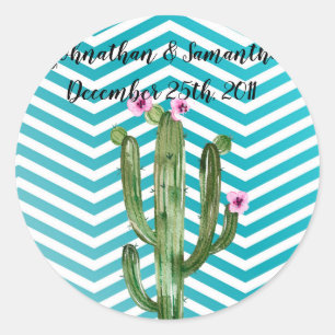 20 - 1.5" Pegatinas a favor Boho Cacti Cactus Succ