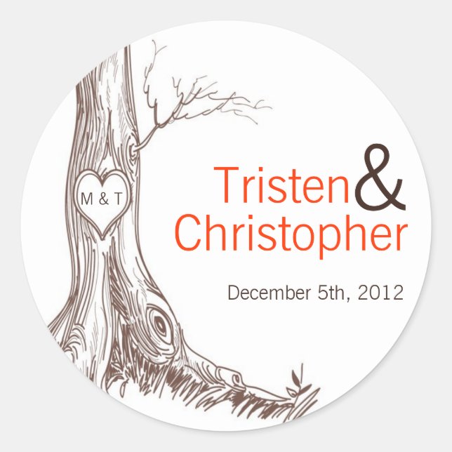 20 - 1.5" Pegatinas favoritos Caen Árbol Carvin in (Anverso)