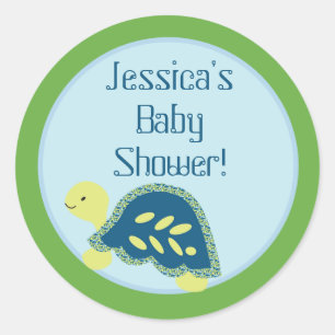 20 - 1.5" Pegatinas favoritos Tortugas del Mar Azu