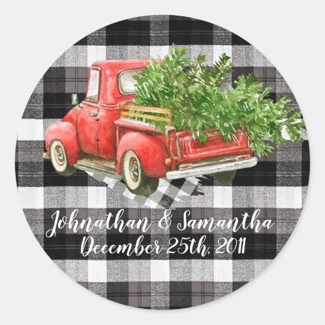 20 - 1.5" Pegatinas favoritos XMAS Camión Baffalo  (Anverso)