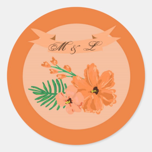 20 - 1.5 Primavera Sello para sobres Flor Hibiscus (Anverso)