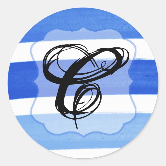 20 - 1.5 Sello para sobres Banda azul de banda de  (Anverso)