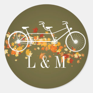 20 - 1.5 Sello para sobres Bicicleta doble marrón