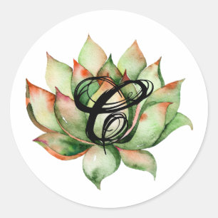 20 - 1.5 Sello para sobres Boho Cacti Cactus Succu