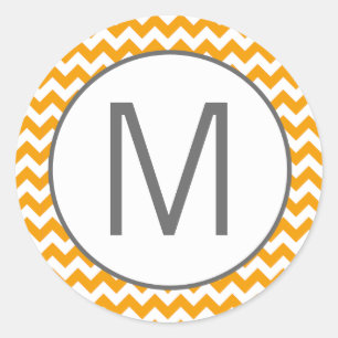 20 - 1.5 Sello para sobres Chevron gris amarillo