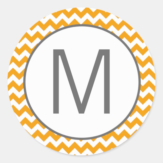 20 - 1.5 Sello para sobres Chevron gris amarillo (Anverso)