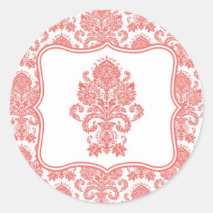 20 - 1.5 Sello para sobres Coral White Damask Lace