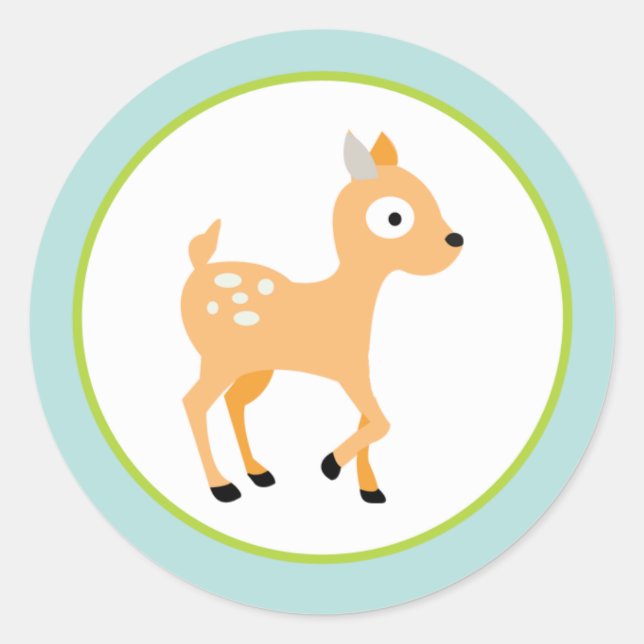 20 - 1.5" Sello para sobres Furry Woodland Animals (Anverso)