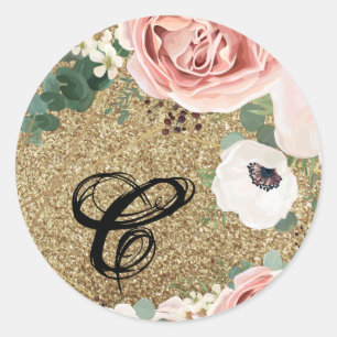 20 - 1.5 Sello para sobres Geométrico Jardín Rosa 