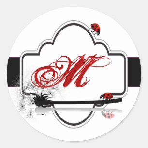 20 - 1.5 Sello para sobres Lady Bug Dandilion Flow