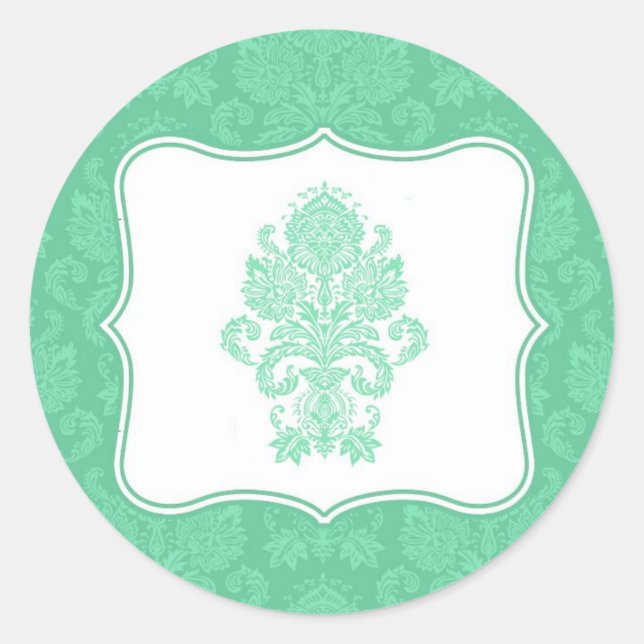 20 - 1,5 Sello para sobres Lazo blanco Damasco de  (Anverso)