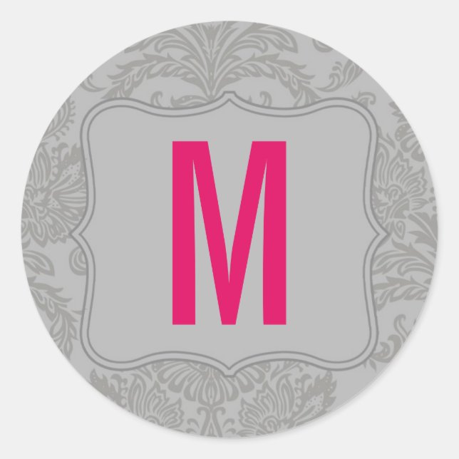 20 - 1.5 Sello para sobres Lazo de Damasco Gris mo (Anverso)