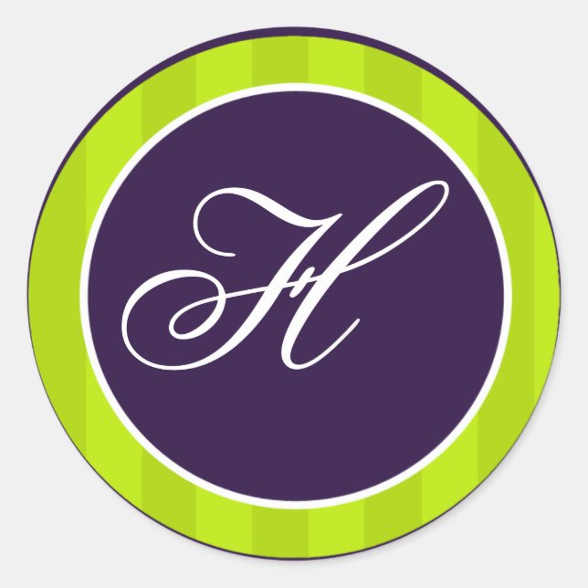 20 - 1.5" Sello para sobres Lime Green y Purple (Anverso)