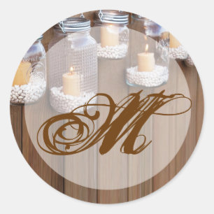 20 - 1.5 Sello para sobres Mason Jar Candle Lights