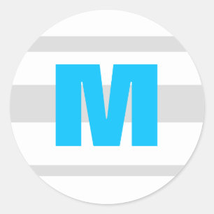 20 - 1.5 Sello para sobres Neon Stripe Moderno Azu