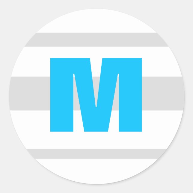 20 - 1.5 Sello para sobres Neon Stripe Moderno Azu (Anverso)