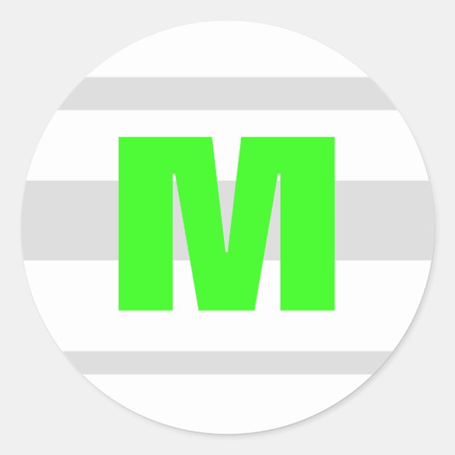 20 - 1.5 Sello para sobres Neon Stripe Moderno Ver (Anverso)