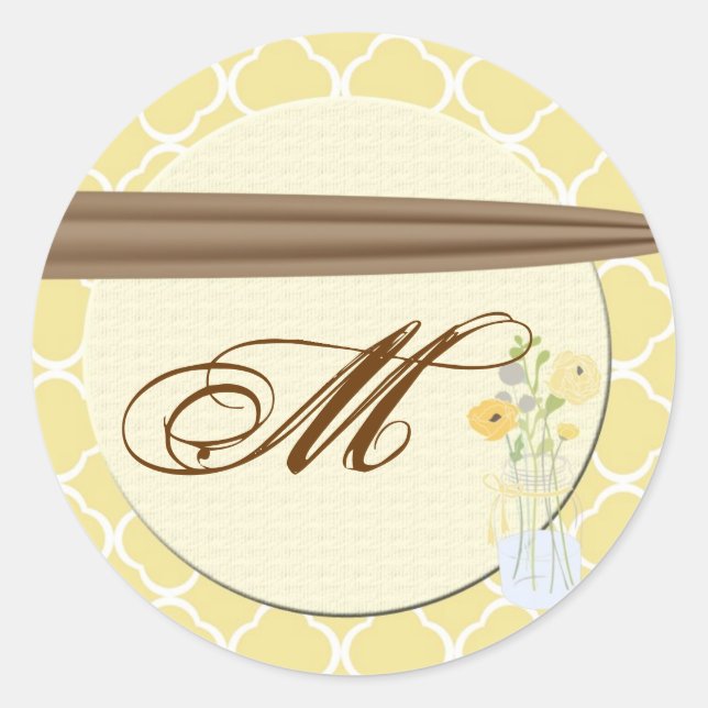 20 - 1.5 Sello para sobres País Flores Mason Jar (Anverso)