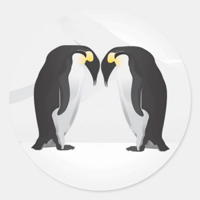 20 - 1.5 Sello para sobres Penguins Mate for Life  (Anverso)