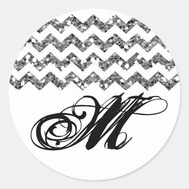 20 - 1.5 Sello para sobres Purpurina Silv Chevron  (Anverso)