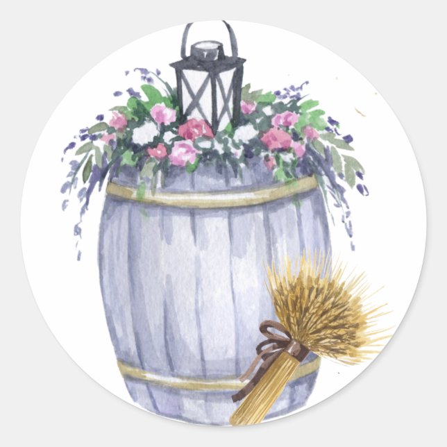 20 - 1.5 Sello para sobres Rus de boda rural (Anverso)