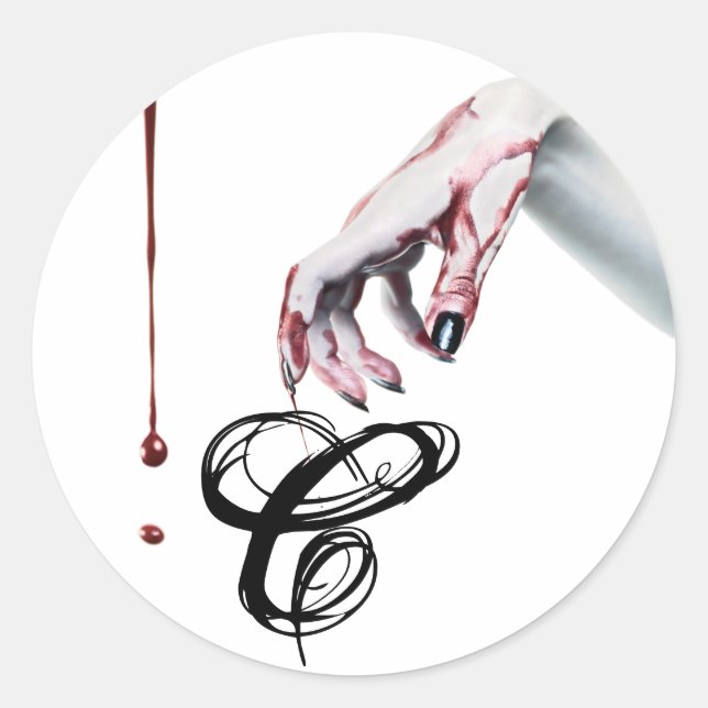 20 - 1.5 Sello para sobres zombie sangre goteo vam (Anverso)