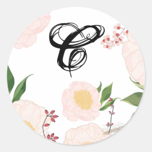 20 - 1.5 Sellos para sobres Flores blancas de flor