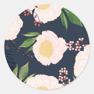 20 - 1.5 Sellos para sobres Flores de flores blanc