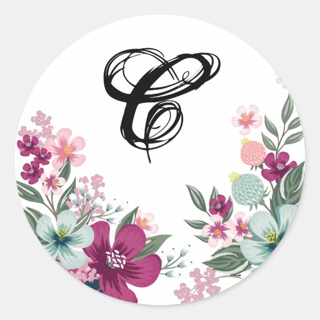 20 - 1.5 Sellos para sobres Flores tropicales en b (Anverso)