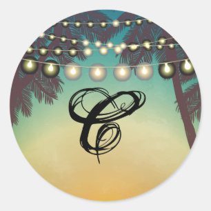 20 - 1,5 Sellos para sobres Playa Palm Trees St