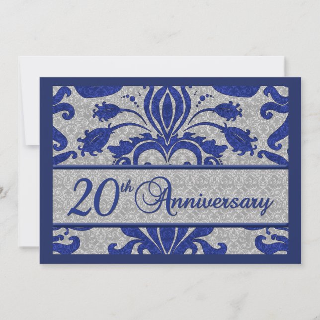 20° Aniversario Invitación empresarial Azul (Anverso)
