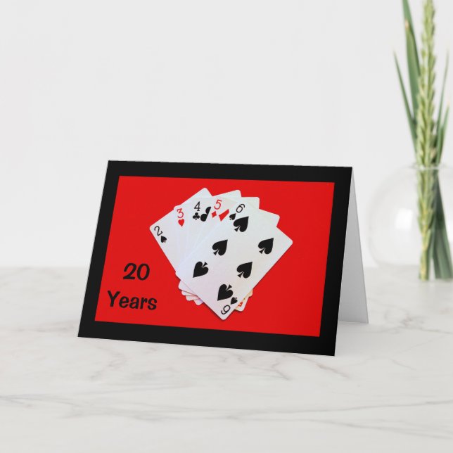 ¡20 Años Es Un Gran Trato! Tarjeta de Aniversario (Anverso)