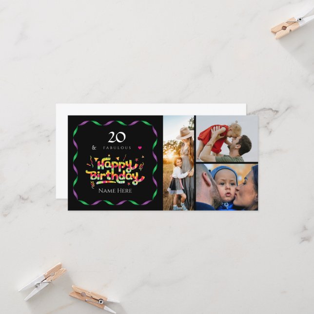 20 años por una fabulosa foto Personalizado (Anverso/Reverso In Situ)