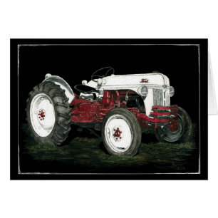 "20 caballos" - Tarjeta de tractor