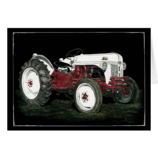 "20 caballos" - Tarjeta de tractor